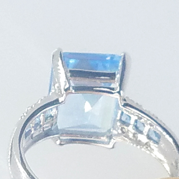 📌SOLD📌 AQUAMARINE SILVER RING - Picture 8 of 12
